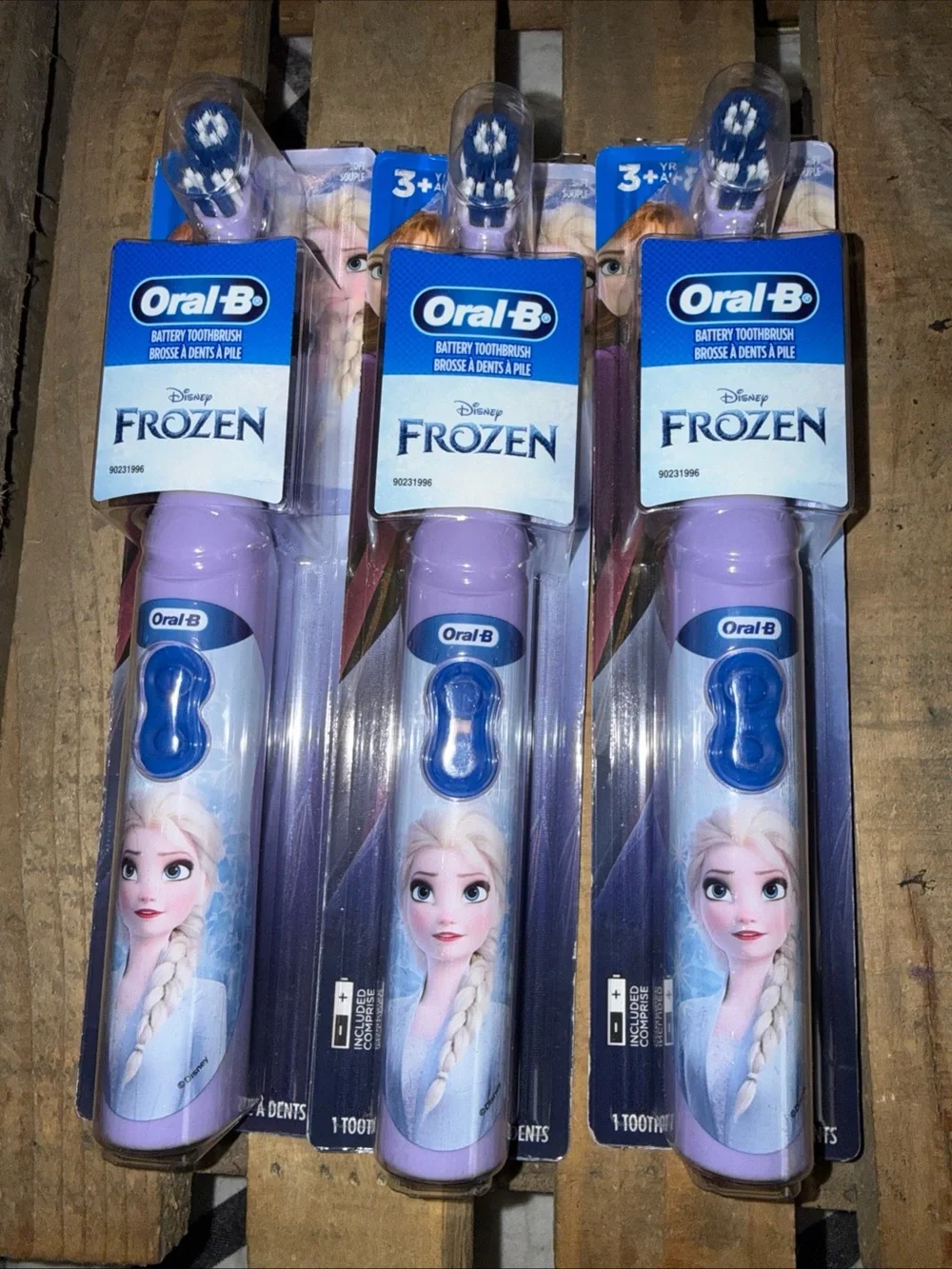 (3) Oral-B Disney Frozen Kids Electric Toothbrush - Purple